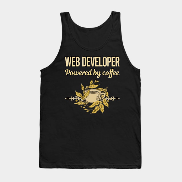 Powered By Coffee Web Developer Tank Top by lainetexterbxe49